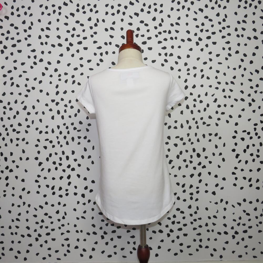 Simply Styled White Do What You Want Girls High Low Graphic T-Shirt - Picture 3 of 7